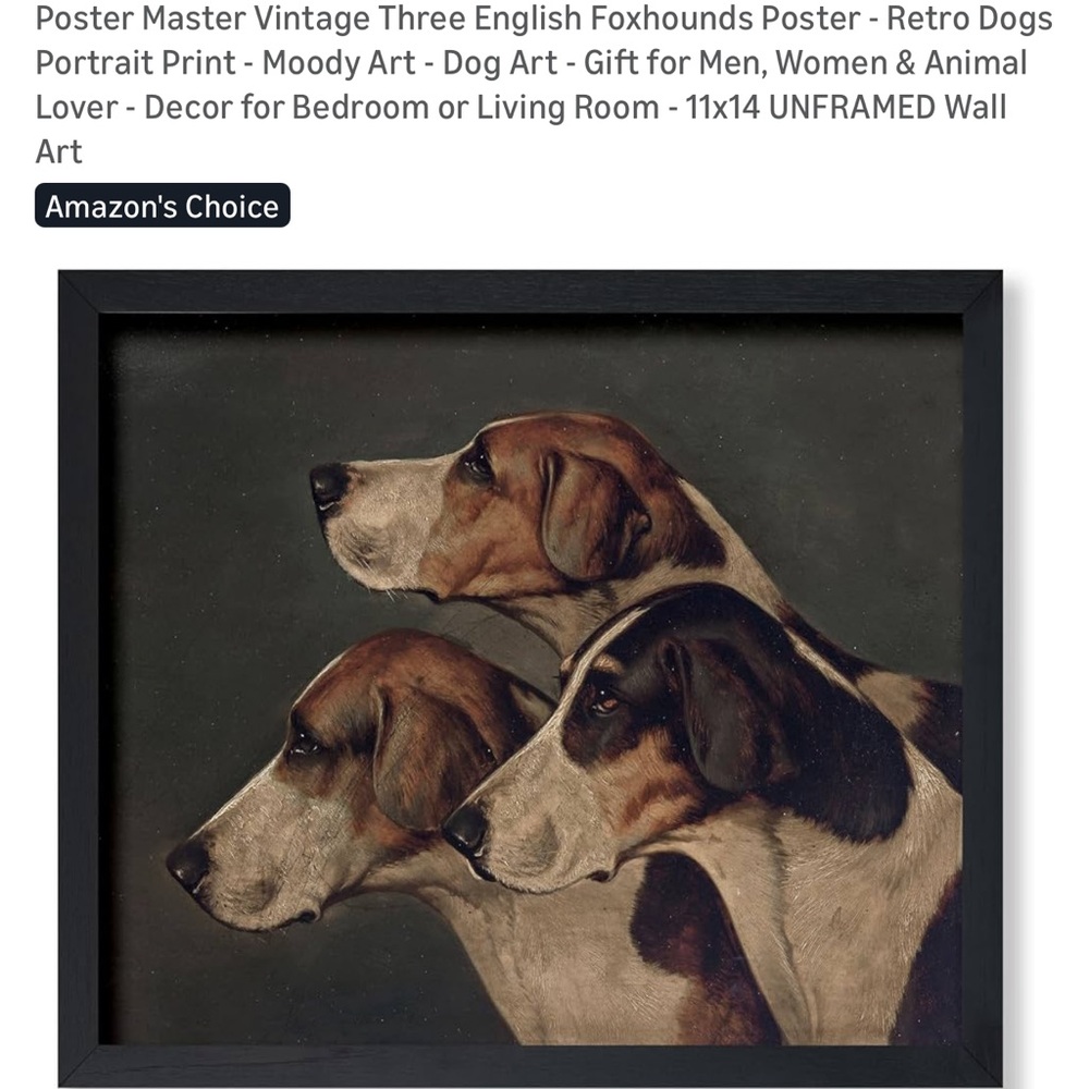 Three English Foxhounds Wall Art